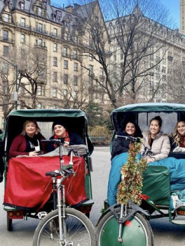 По Центральному парку на велорикше